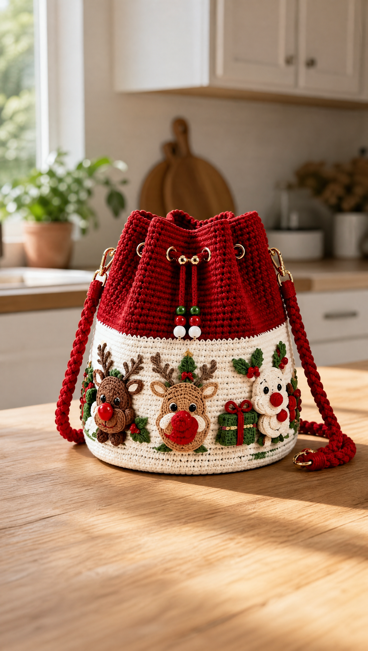 Handmade Christmas Crochet Bag