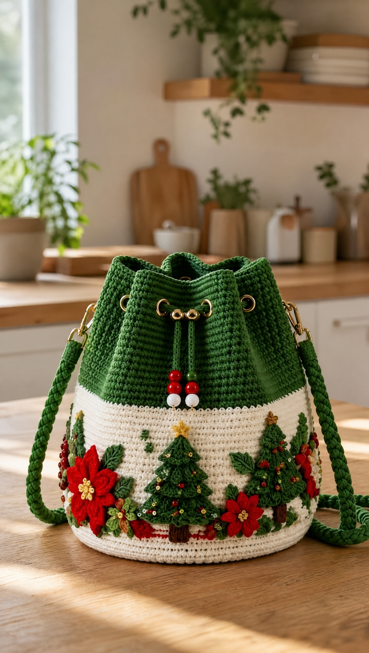 Handmade Christmas Crochet Bag