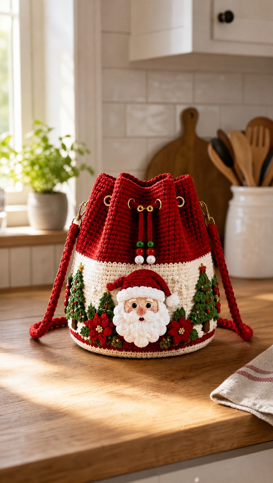 Handmade Christmas Crochet Bag